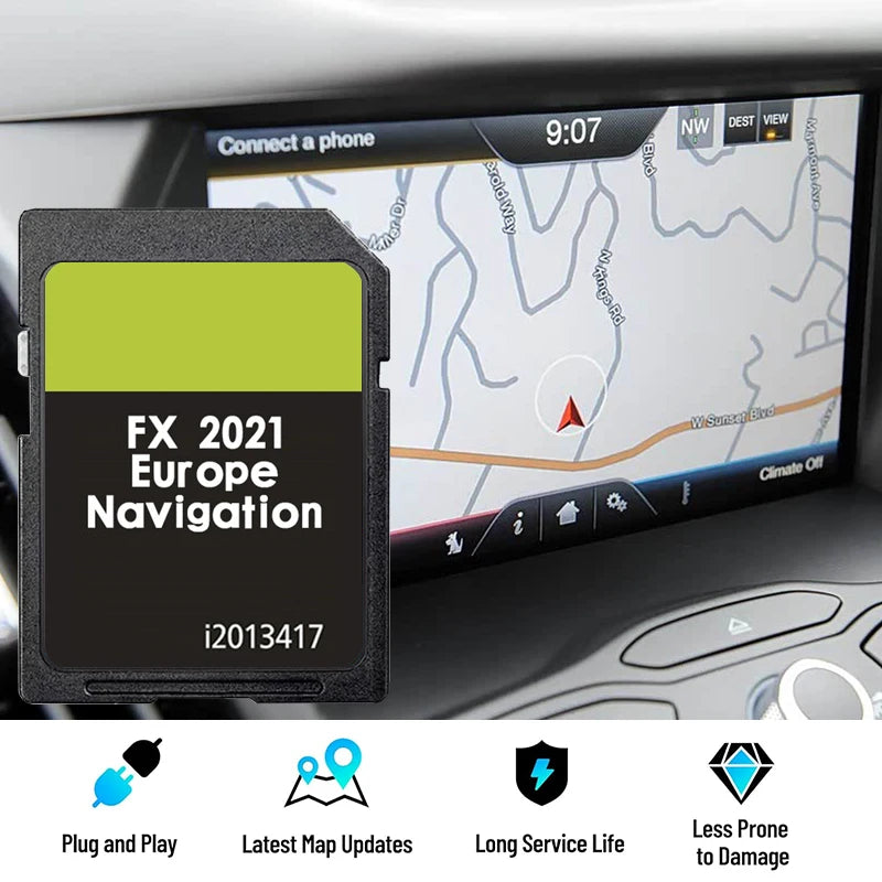 Actualizare hartă SD Card Sat Nav UE pentru Ford FX C-Max Focus