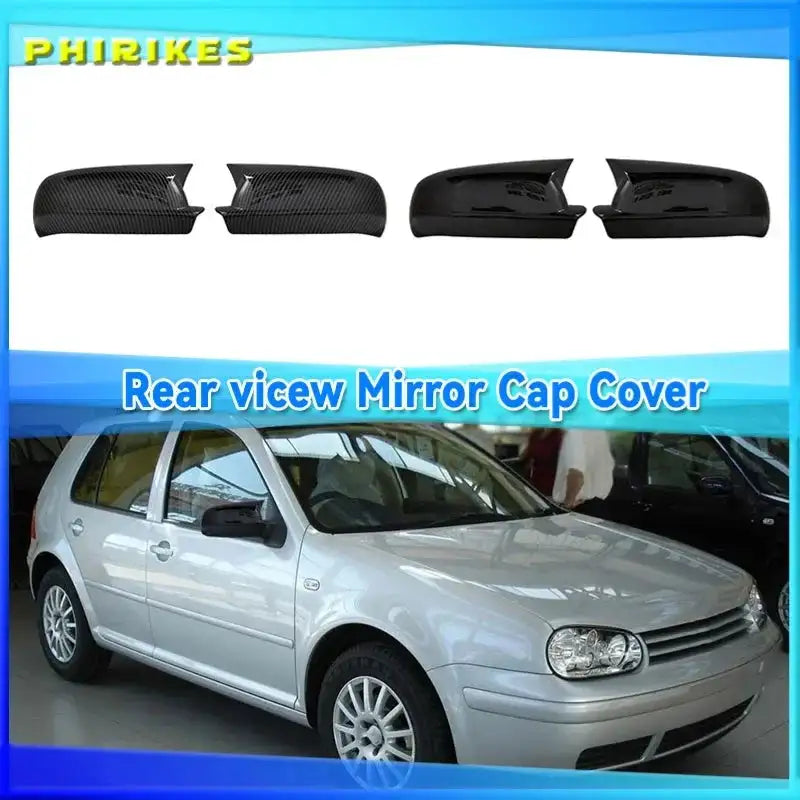 Glossy Black Side Mirror Caps For VW Golf 4 MK4 GTI