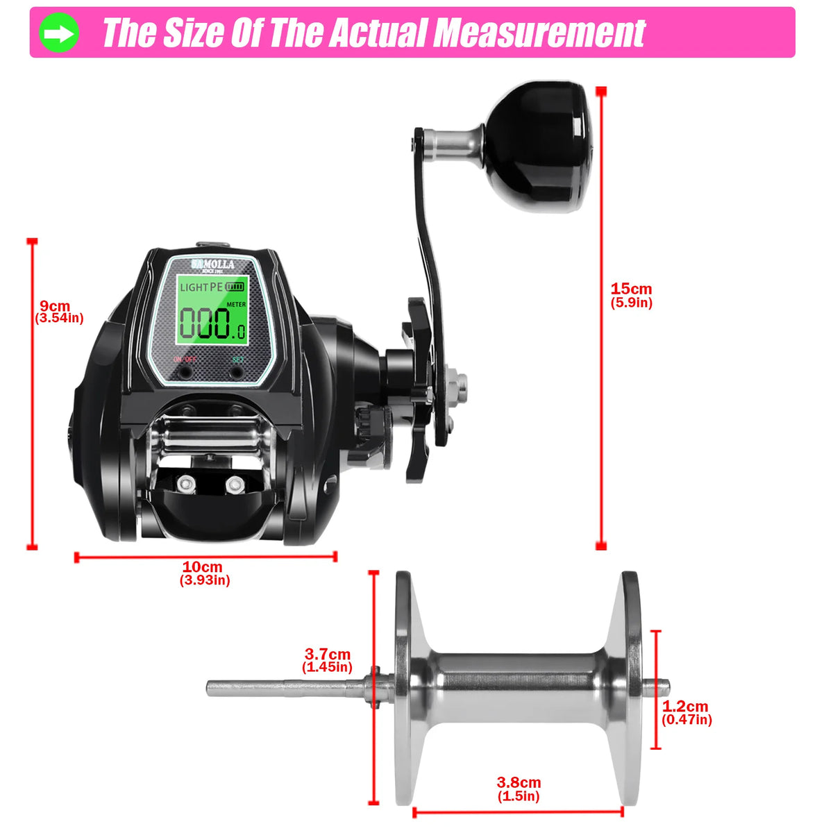 Ultralight Electric Bait Casting Reel TX1000 with 16KG Drag