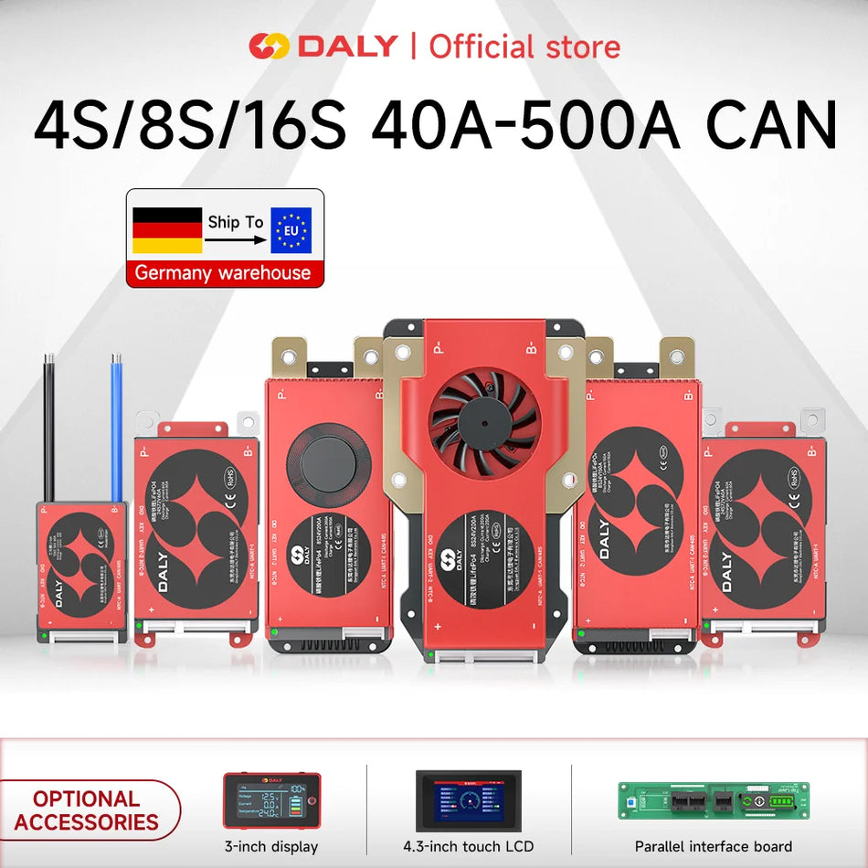 Daly LiFePO4 BMS 4S-16S 12V-48V with RS485 CAN for Victron Deye Pylon