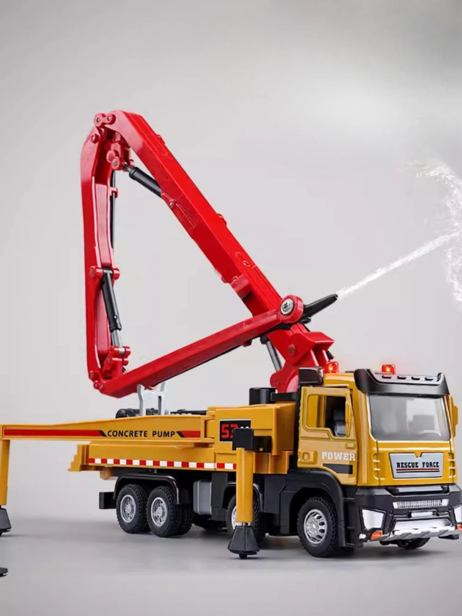 Jucărie Camion cu Pompa de Beton Alloy Diecast pentru MINI AUTO 8602B