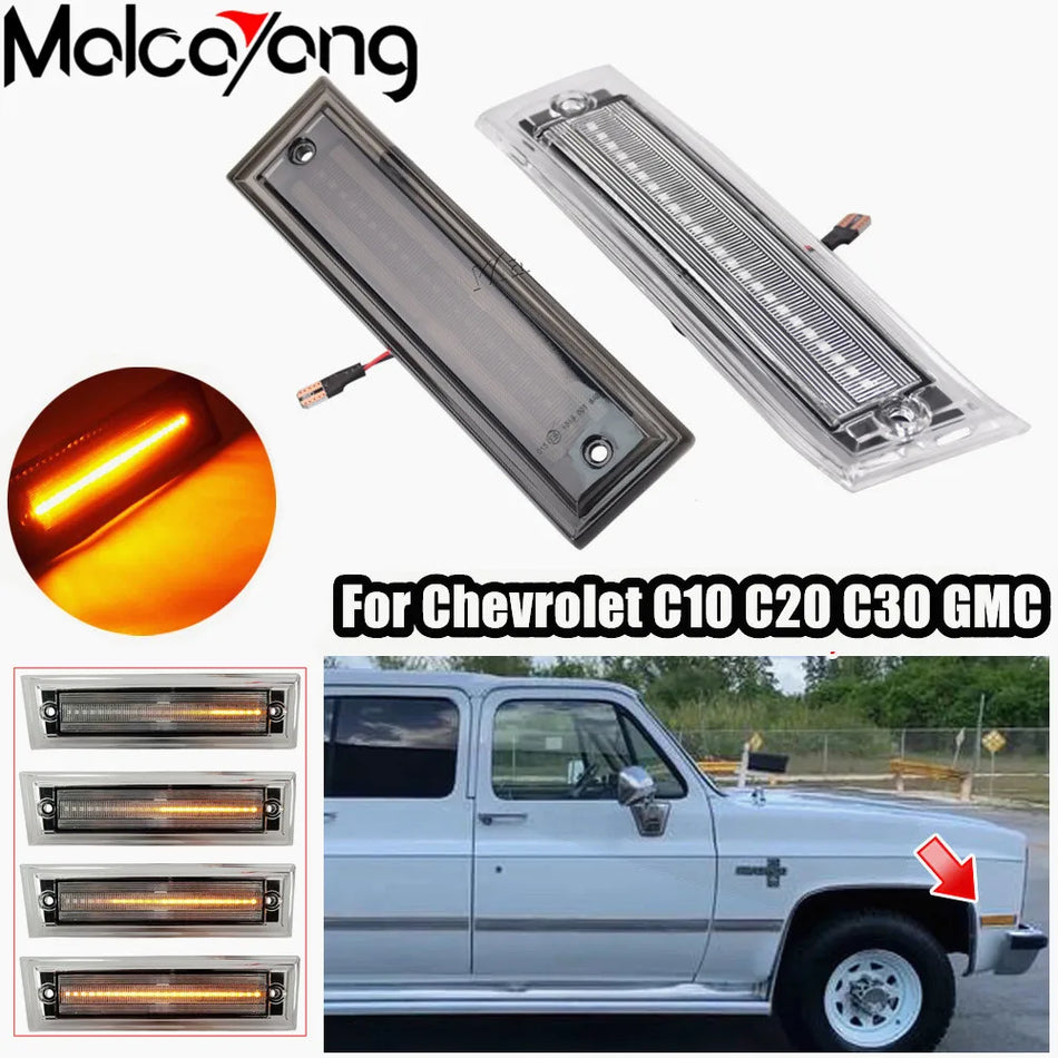 2 ks bočných markerových svetiel LED pre Chevrolet C10 C20 K10 K20 Blazer