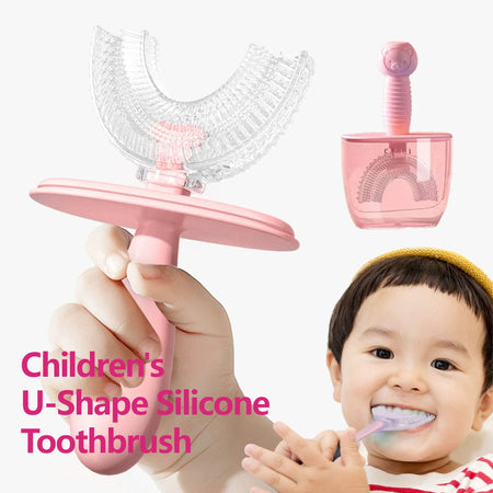NoEnName_Null U-Shape Silicone Toothbrush for Kids (3-12 Years)