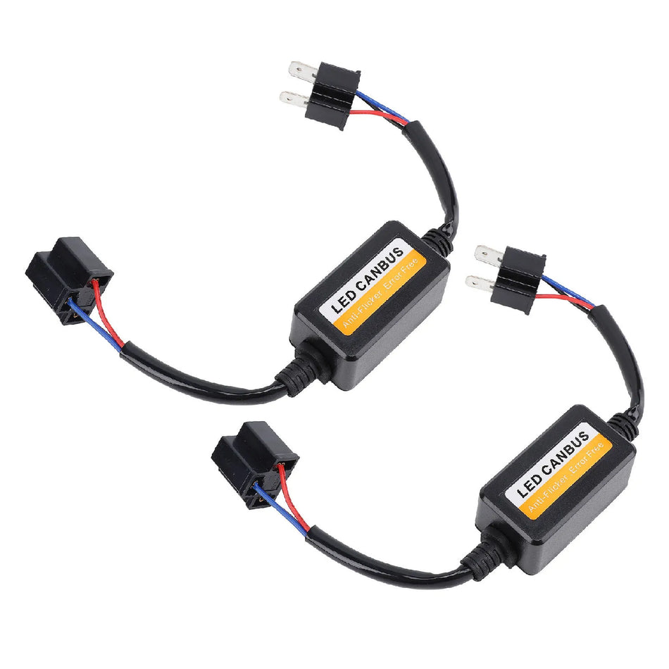 Pachet de 2 Decodoare LED H4 CANbus 9-16V Plug and Play Rezistor pentru Faruri Anti Flicker