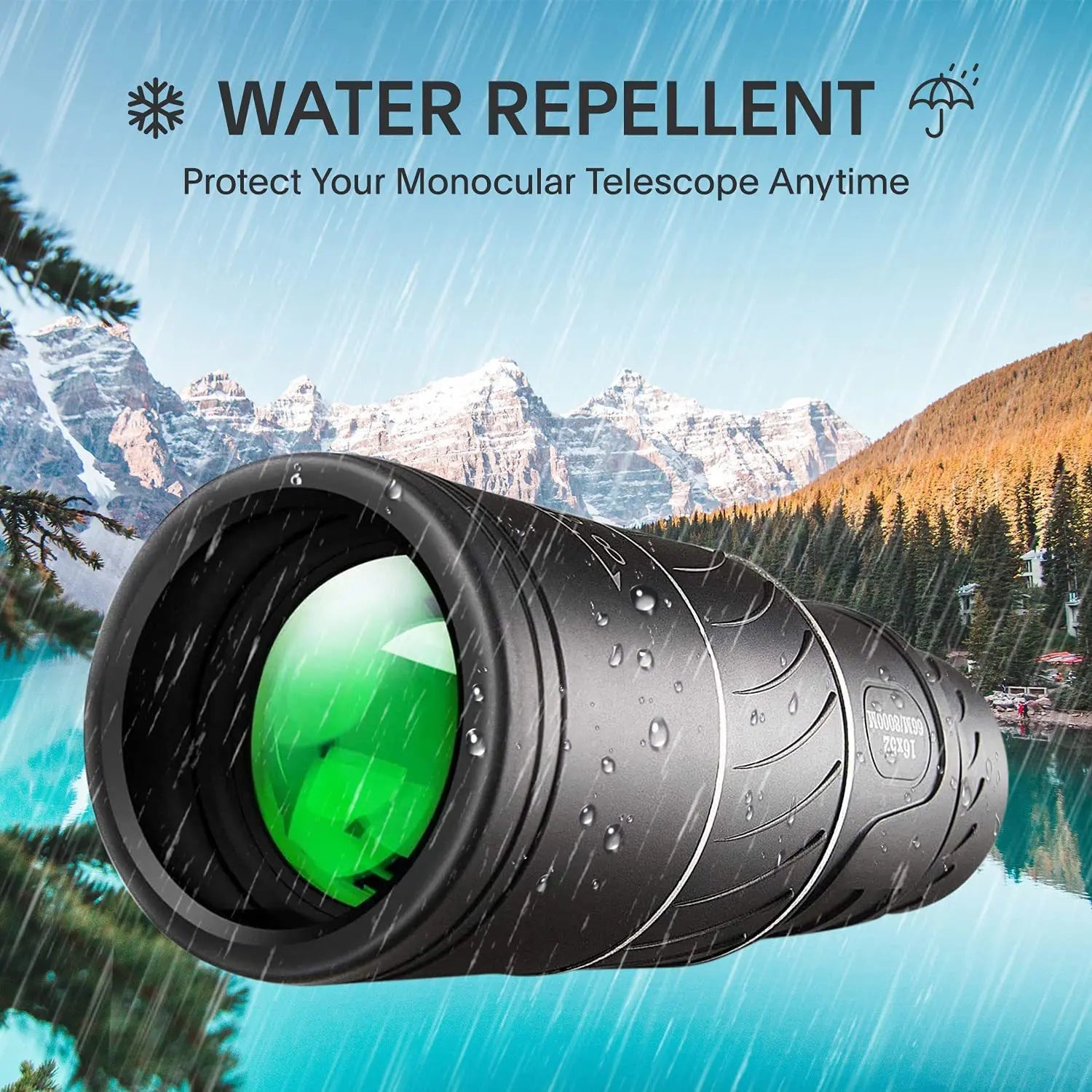 Monocular Handheld 16X52 &ndash; IPX4 Water Resistant Design