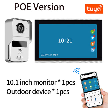 Tuya Smart WiFi PoE Video DoorPhone 1080P &ndash; IR Night Vision KW02-IP-POE-10-1V1