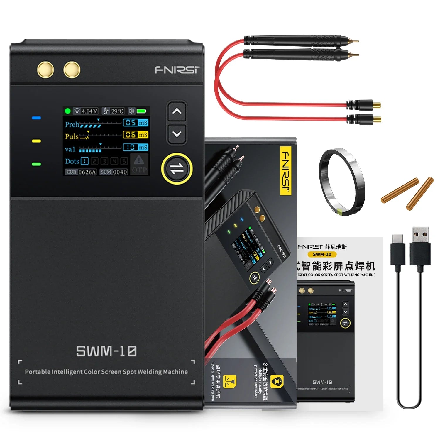 FNIRSI SWM-10 Portable Battery Spot Welder &ndash; Compact 5000mAh DIY Welding Tool SWM-10
