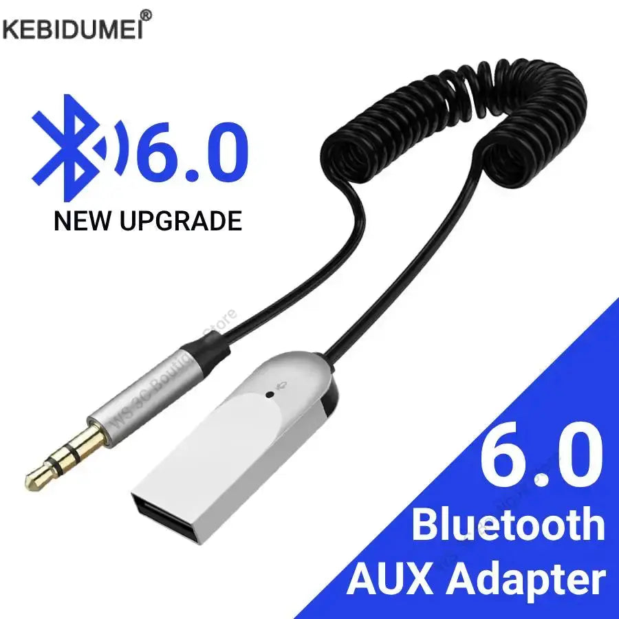 Bluetooth 6.0 Audio Receiver Dongle USB To 3.5mm Jack Car Audio Aux Bluetooth Handsfree Kit For Car Receiver BT Transmit by InterCyprus Trading Ltd