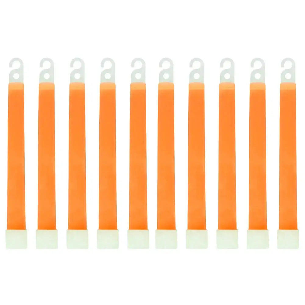Waterproof 6 Inch Glow Sticks With Hook For Camping Gear Orange