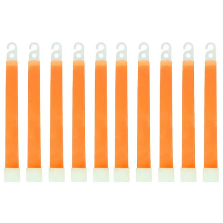 Waterproof 6 Inch Glow Sticks With Hook For Camping Gear Orange