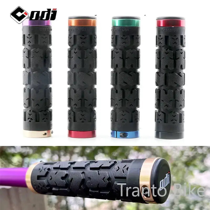 Lock-On Ergonomic Bike Grips with Double Lock Rings for MTB Aluminum Alloy