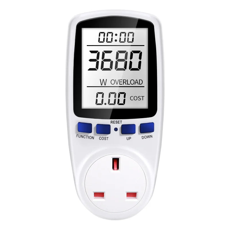 AC JUANJUAN Energy Meter &ndash; Digital LCD Energy Readout UK PLUG