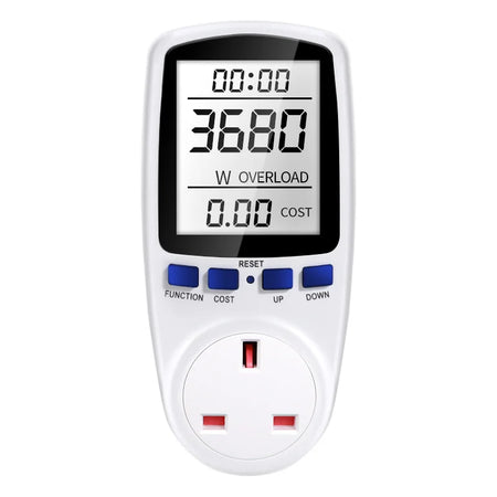 AC Digital Power Meter Wattmeter - Energy Usage Monitor UK PLUG 1