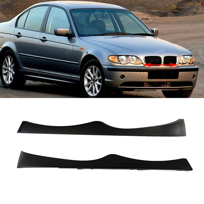 BMW 3 Serisi E46 Facelift Ön Sol ve Sağ Taraflar için Far Kaplama Kalıbı Mat Siyah Plastik