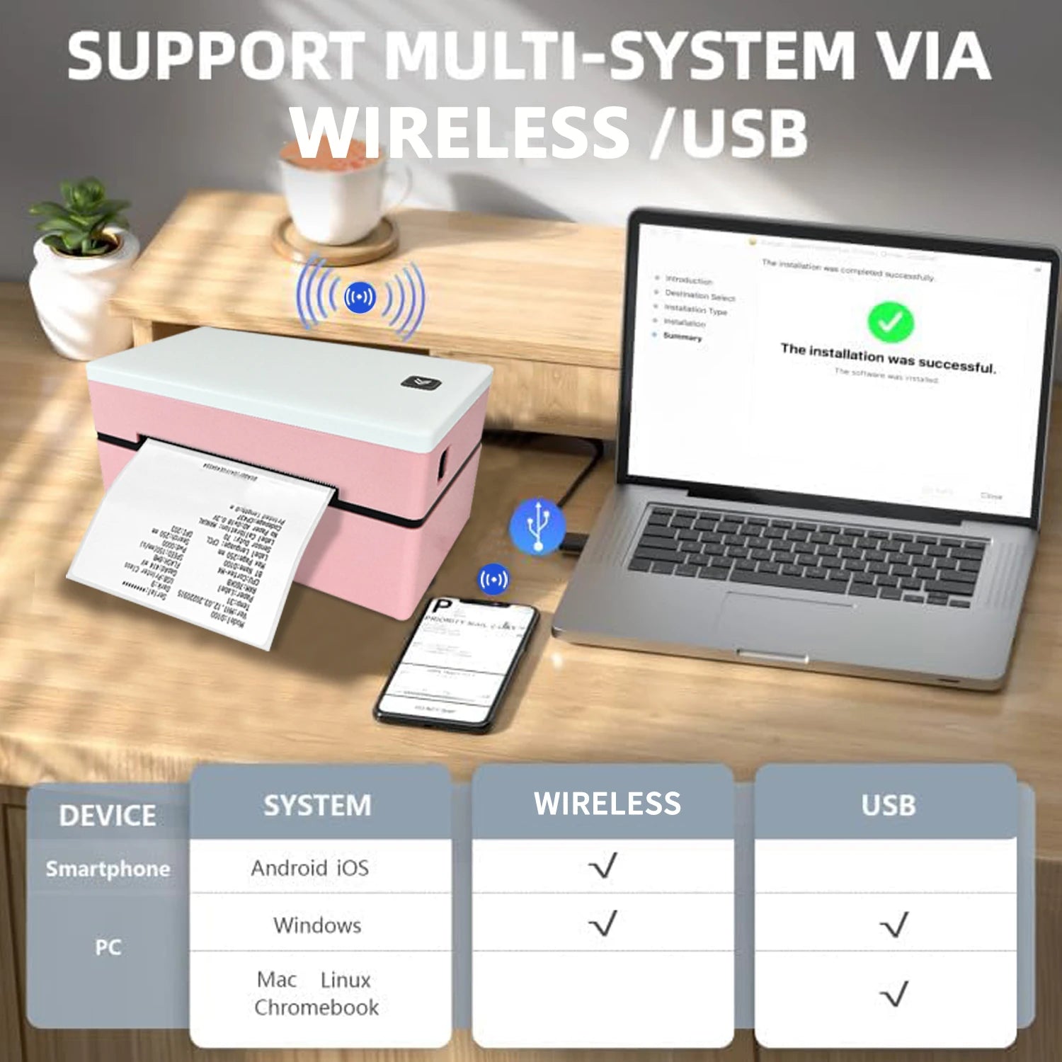 Marklife D200 Bluetooth Thermal Label Printer &ndash; Compact 4x6