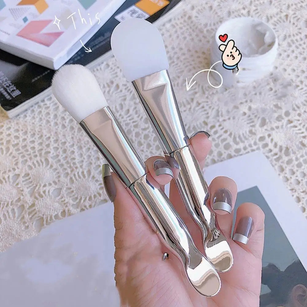 Double-Ended Silicone Face Mask Brush - Perfect for Foundation &amp; Concealer