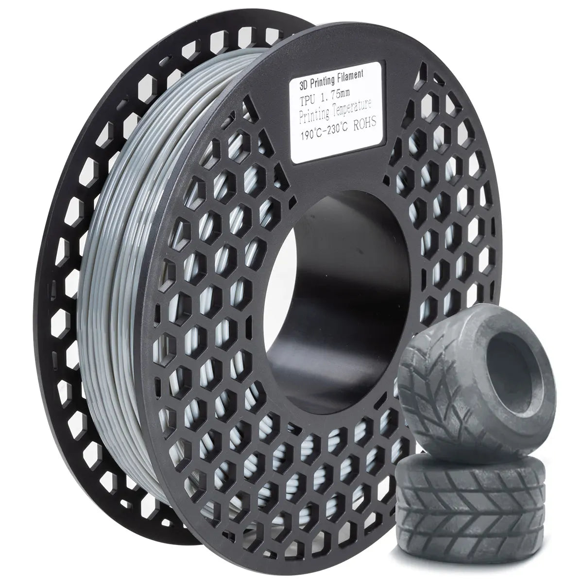 200g TPU Filament &ndash; Non-Toxic Flexible Odorless Filament GRAY