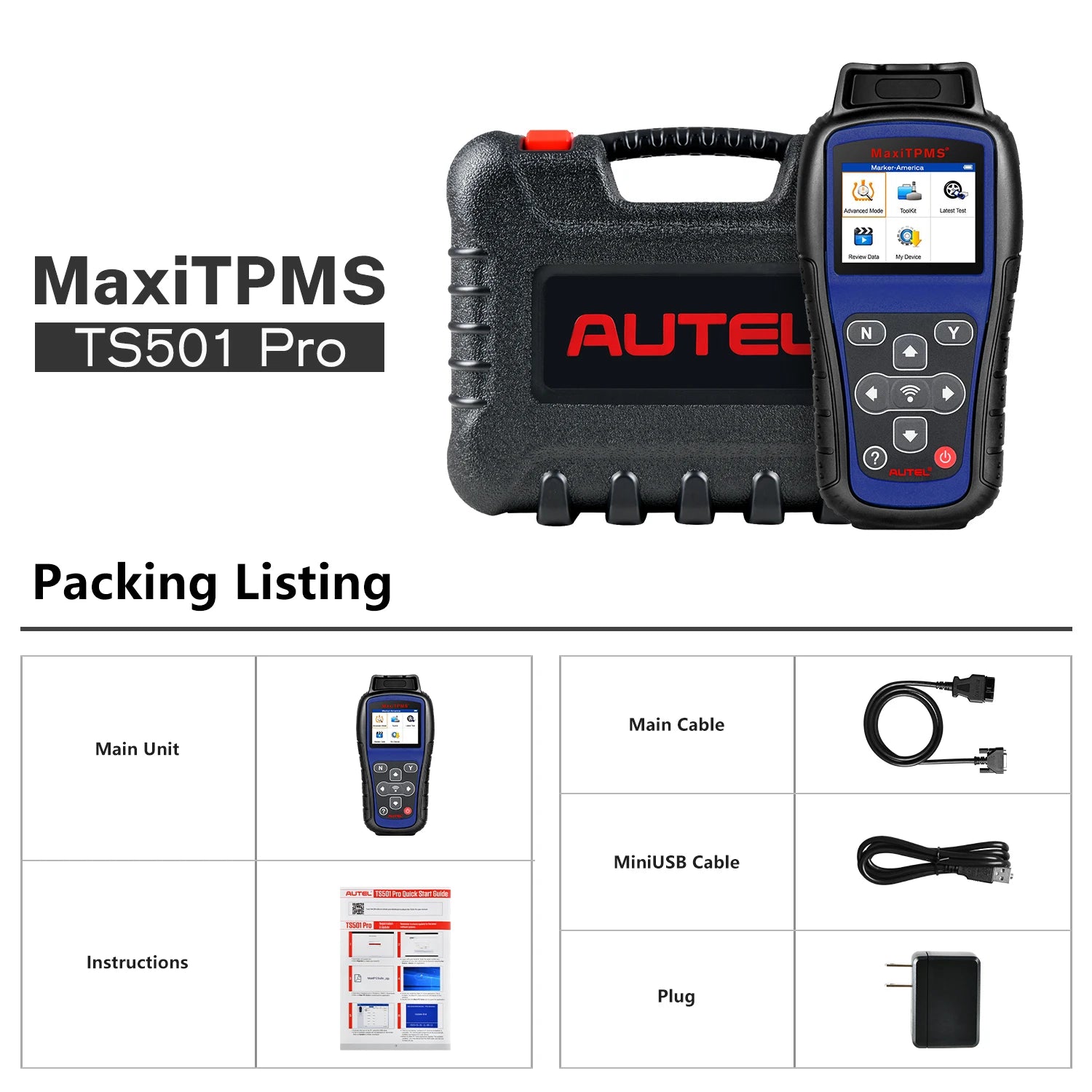 Autel MaxiTPMS TS501 PRO &ndash; TPMS Programming Relearn Tool TS501 PRO / spain