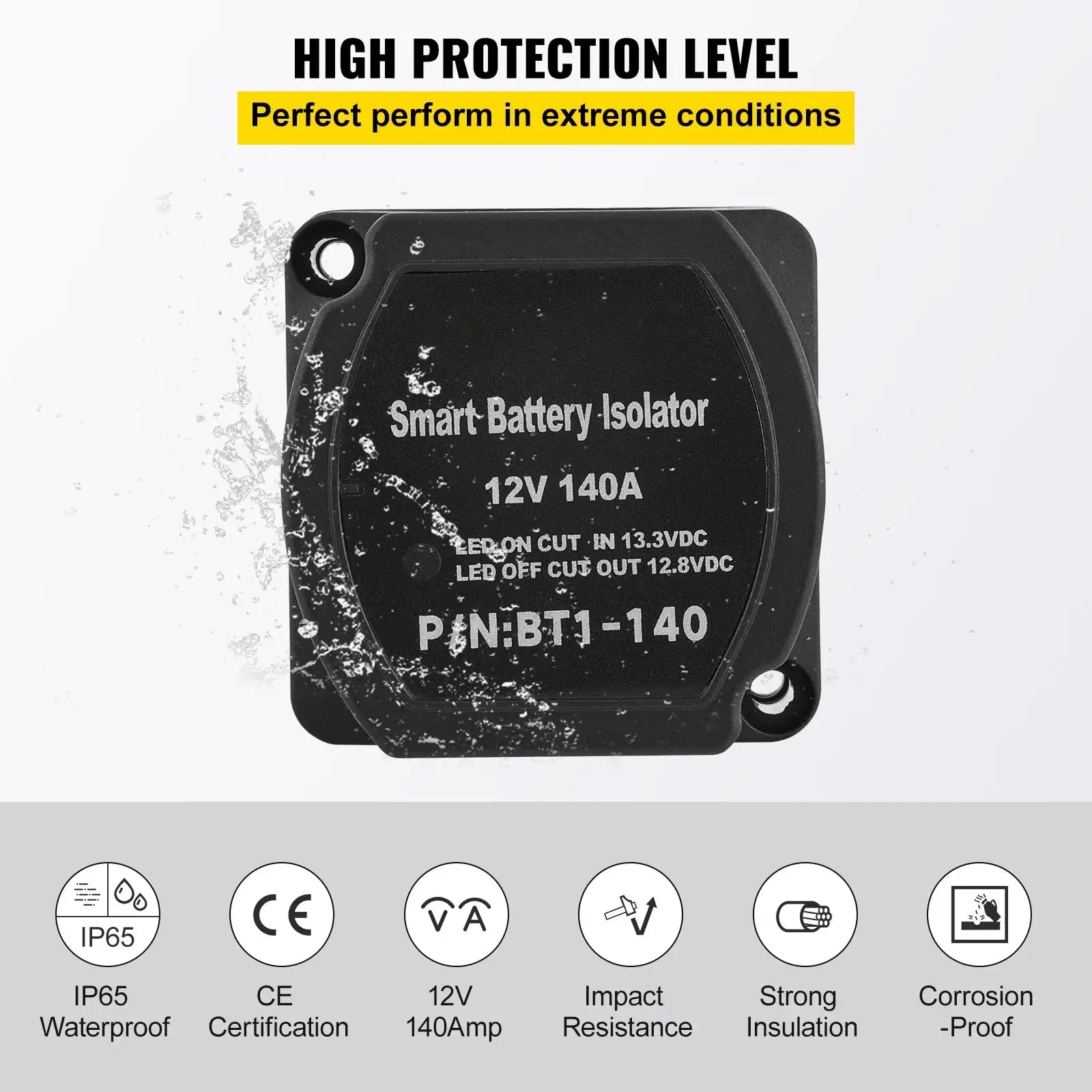 Split Charge Relay Kit 12V 140A - High Current