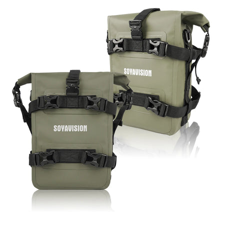 SOYAVISION Motorcycle Bumpers Bag &ndash; Waterproof Tool Storage Solution 2PCS Green 1