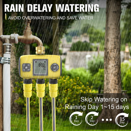 1/3 Zone Automatic Irrigation Water Timer &ndash; Smart Schedule