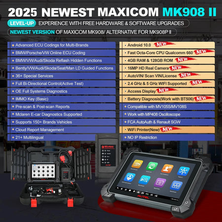 Autel MaxiCOM MK908 II MK908II &ndash; Bi-Directional ECU Coding