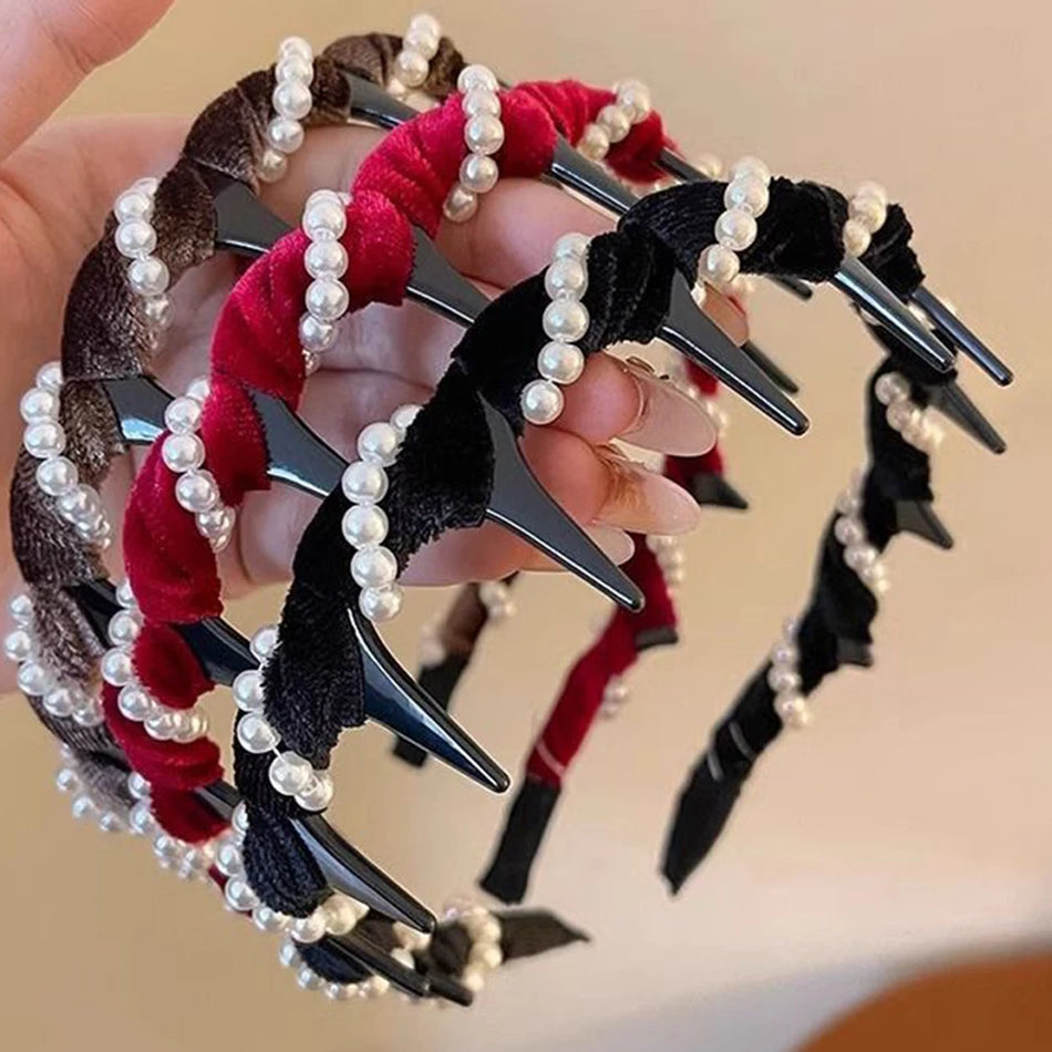 3-osainen Hampaiden Hiuspanta Vintage Liukumaton Hiustarvike