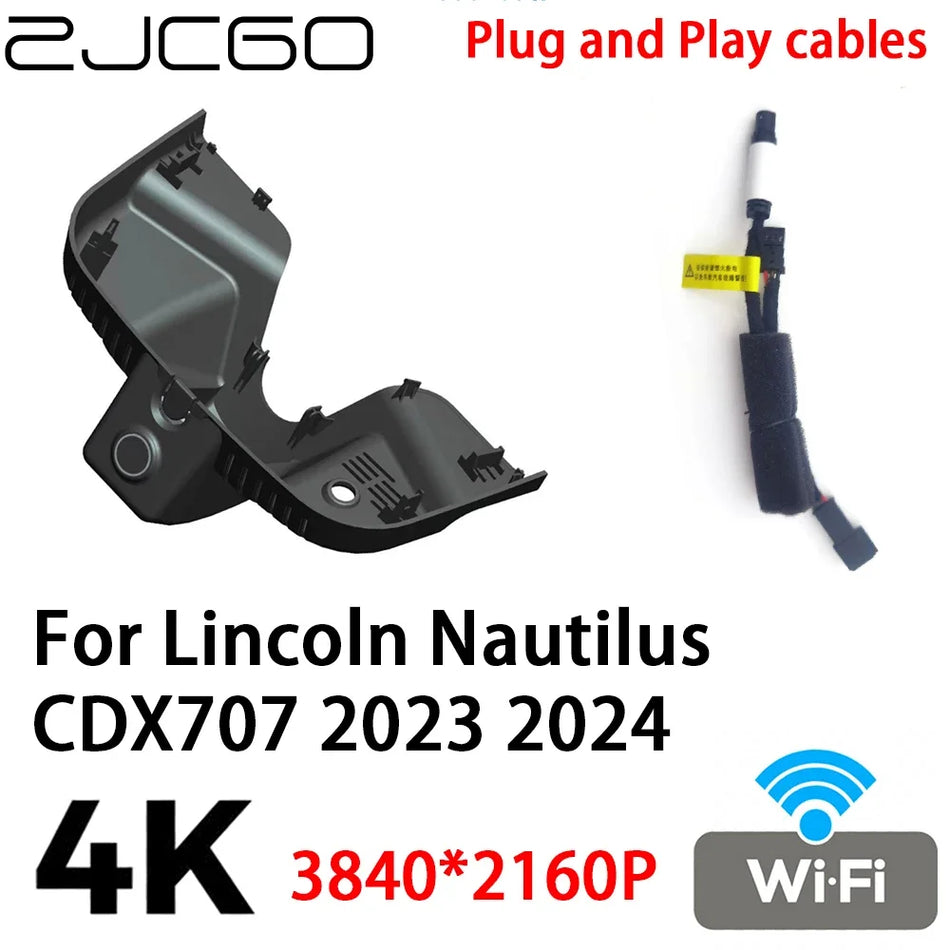 Lincoln Nautilus Car Dash Cam 4K, Plug and Play Video Recorder