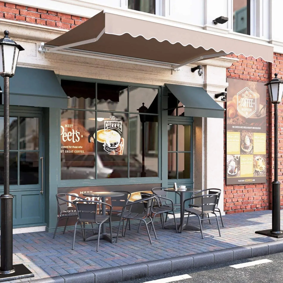 Sun Awning Balcony Shade Retractable Arm Wind Resistant