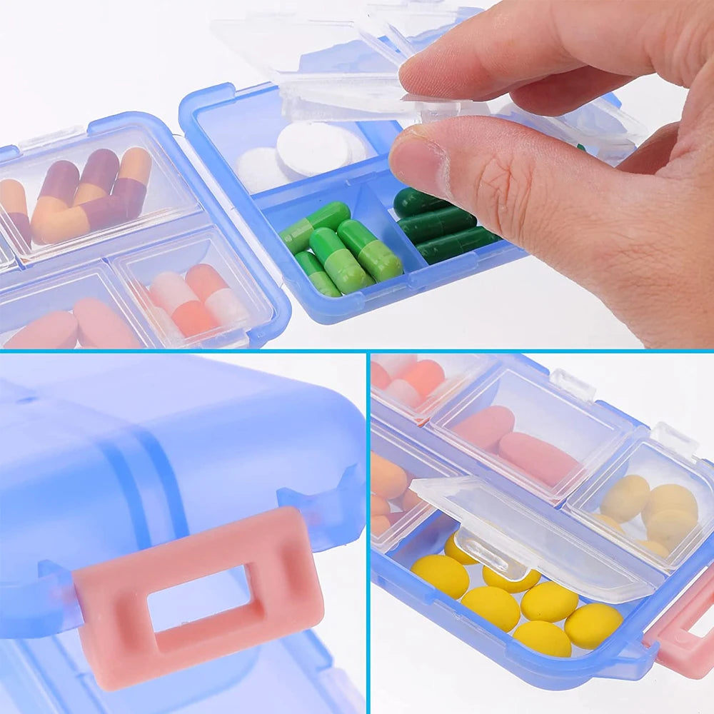 YQQGD Pill Organizer &ndash; Moisture Proof Portable Design