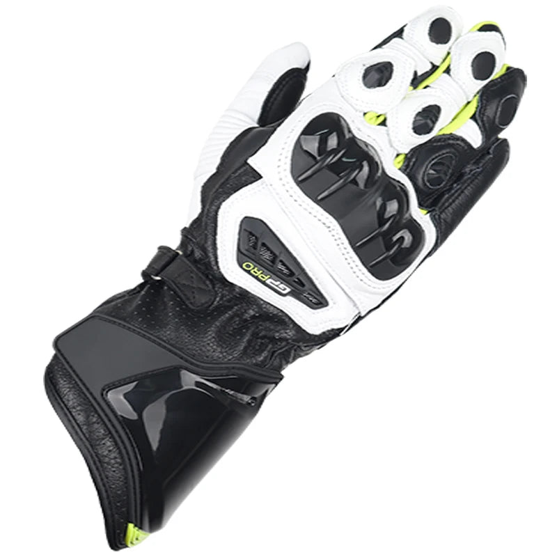 Two-X GP Pro Leather Motorcycle Racing Gloves - Full Finger, Unisex