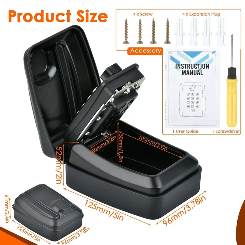 Password Combination Key Lock Box &ndash; Outdoor Waterproof