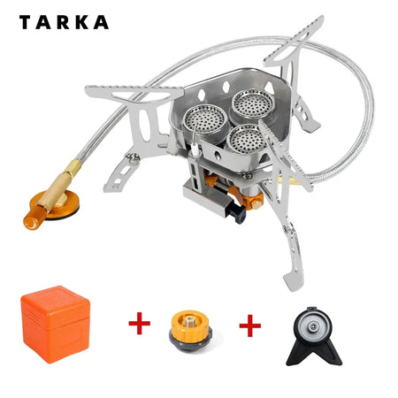 TARKA 3-Head Folding Gas Stove - 5800W Portable Camping Burner
