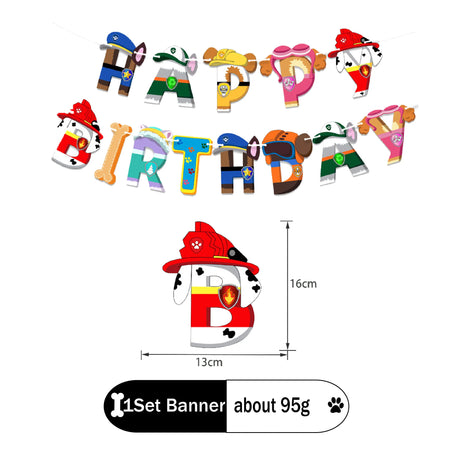 Birthday Party Decorations &amp; Tableware Set banner 1pcs