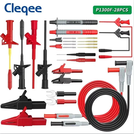 Cleqee P1300 Series Multimeter Test Lead Kit &ndash; 1000V Rating P1300F