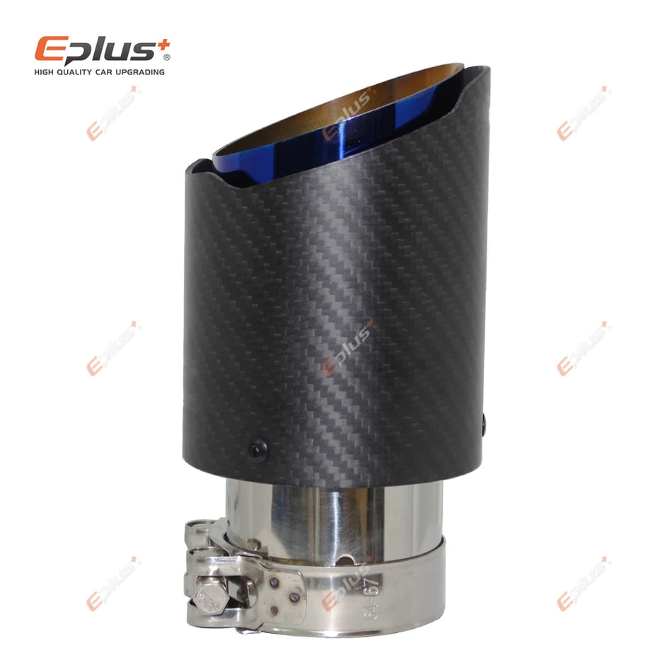 Universal Car Matte Carbon Fiber Muffler Tip, Exhaust Pipe
