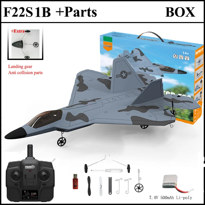 F22S 2.4G 4CH RC Airplane with Gyroscope and LED Light - WLtoys A180 Upgrade Gyro 1B Parts BOX