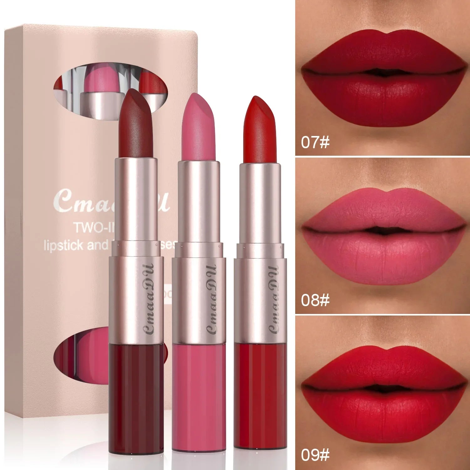 NoEnName_Null Matte Lipstick Set &ndash; Waterproof Long-Lasting Beauty for All Skin Types 3 Colors 03
