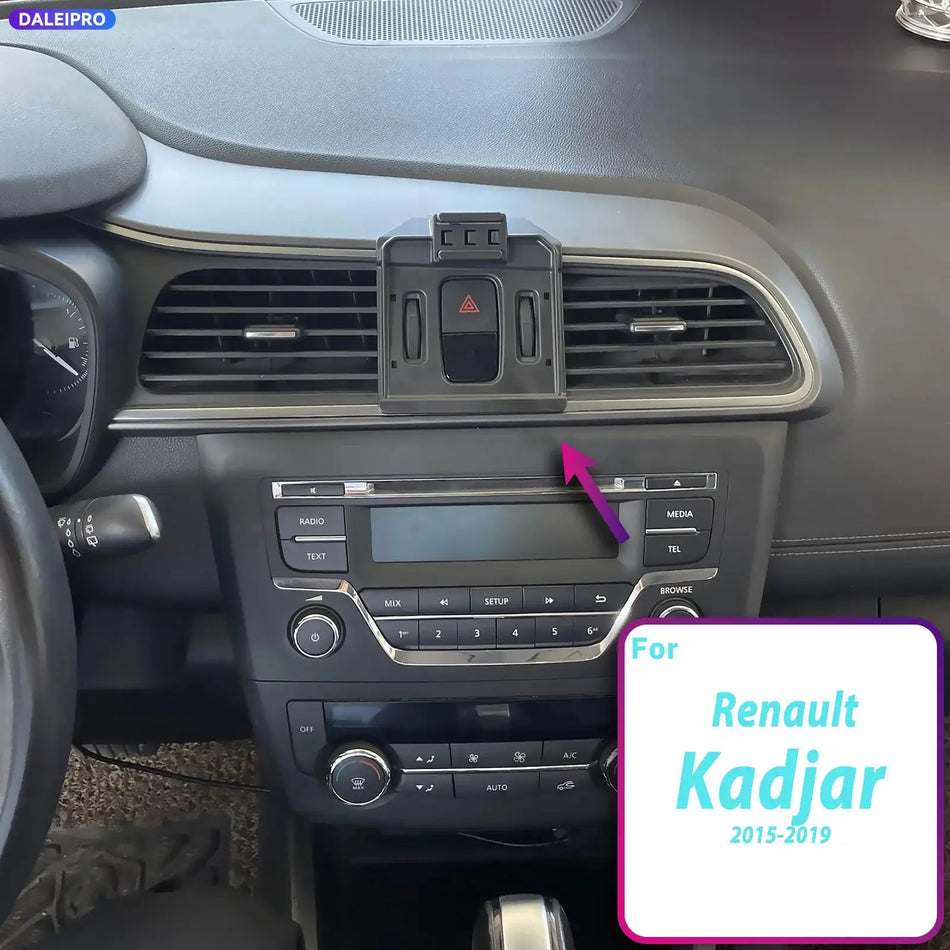 Car Phone Holder Base With 66W Fast Charge For Renault Kadjar 2015-2019 by InterCyprus Trading Ltd