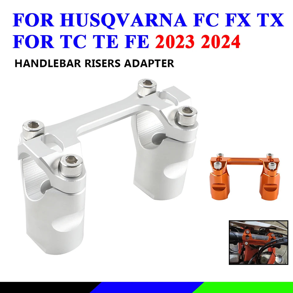 Husqvarna FC FX TX TC TE FE 125-501 CNC Handlebar Riser Bar Clamp Mount, Aluminum Alloy