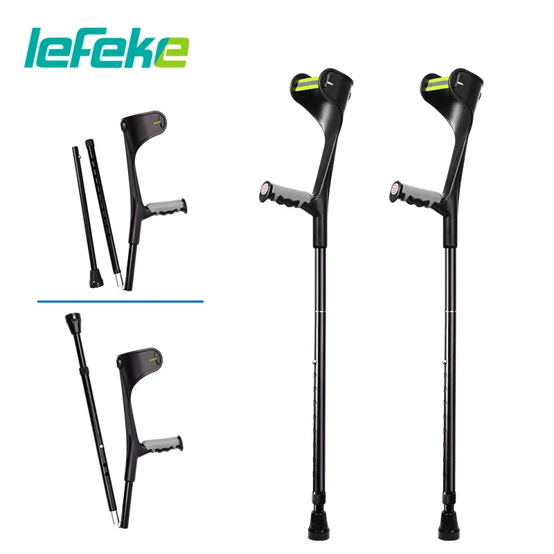 Lefeke Adult Forearm Crutches &ndash; Foldable and Lightweight Design
