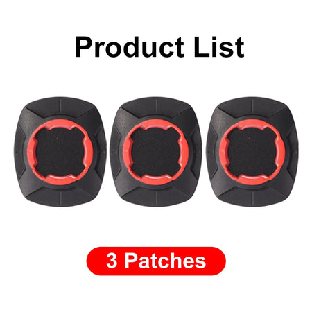 QUAD-LOCK Motorcycle Bike Phone Holder &ndash; 360 Degree Rotatable Navigation Support 3PCS Red Patch