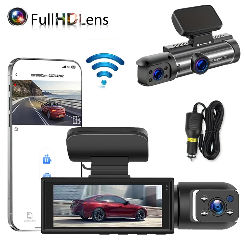 1080P Car DVR Dash Cam Dual Lens DVR / No SD Card