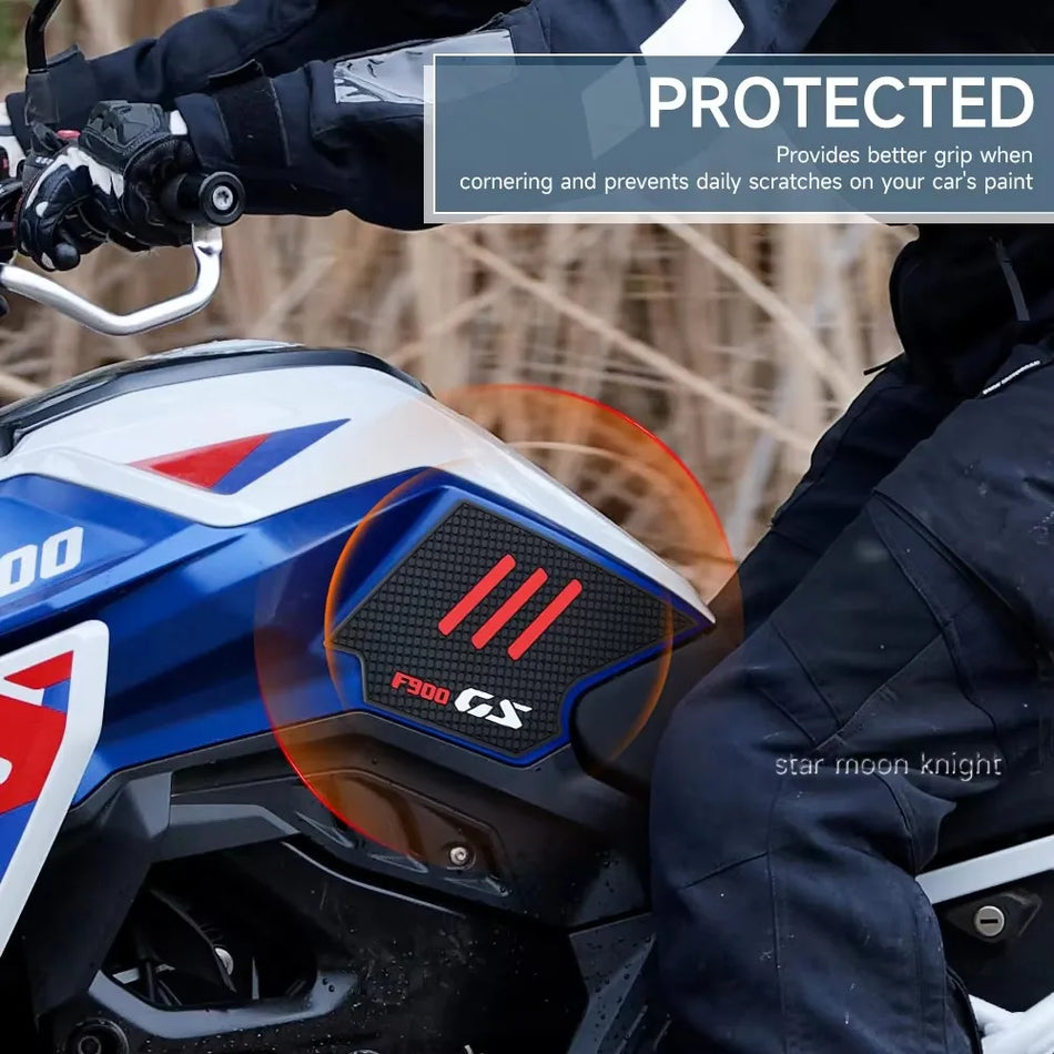 BMW F900GS 2024 Tankpad Grip Pads met Antislip Rubber Grip, Duurzaam HD Rubber voor Verbeterde Grip