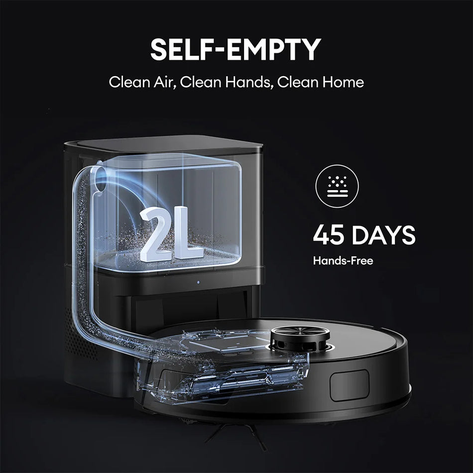 Ρομποτική Σκούπα Ultenic T10 Lite με Πλοήγηση LiDAR και Αναρρόφηση 4500Pa για Όλα τα Δάπεδα, Αυτόματη Άδειαση, Φιλική προς τις Αλλεργίες