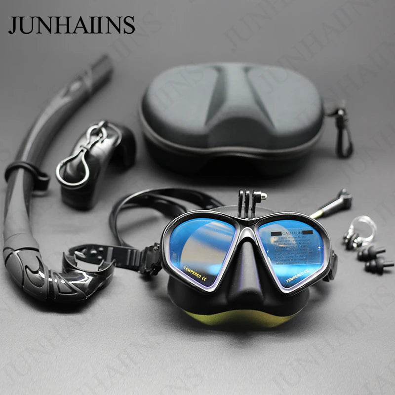 diving goggles with gopro mount Wet GoPro Mount Diving Mask & Snorkel Set with Camera Mount