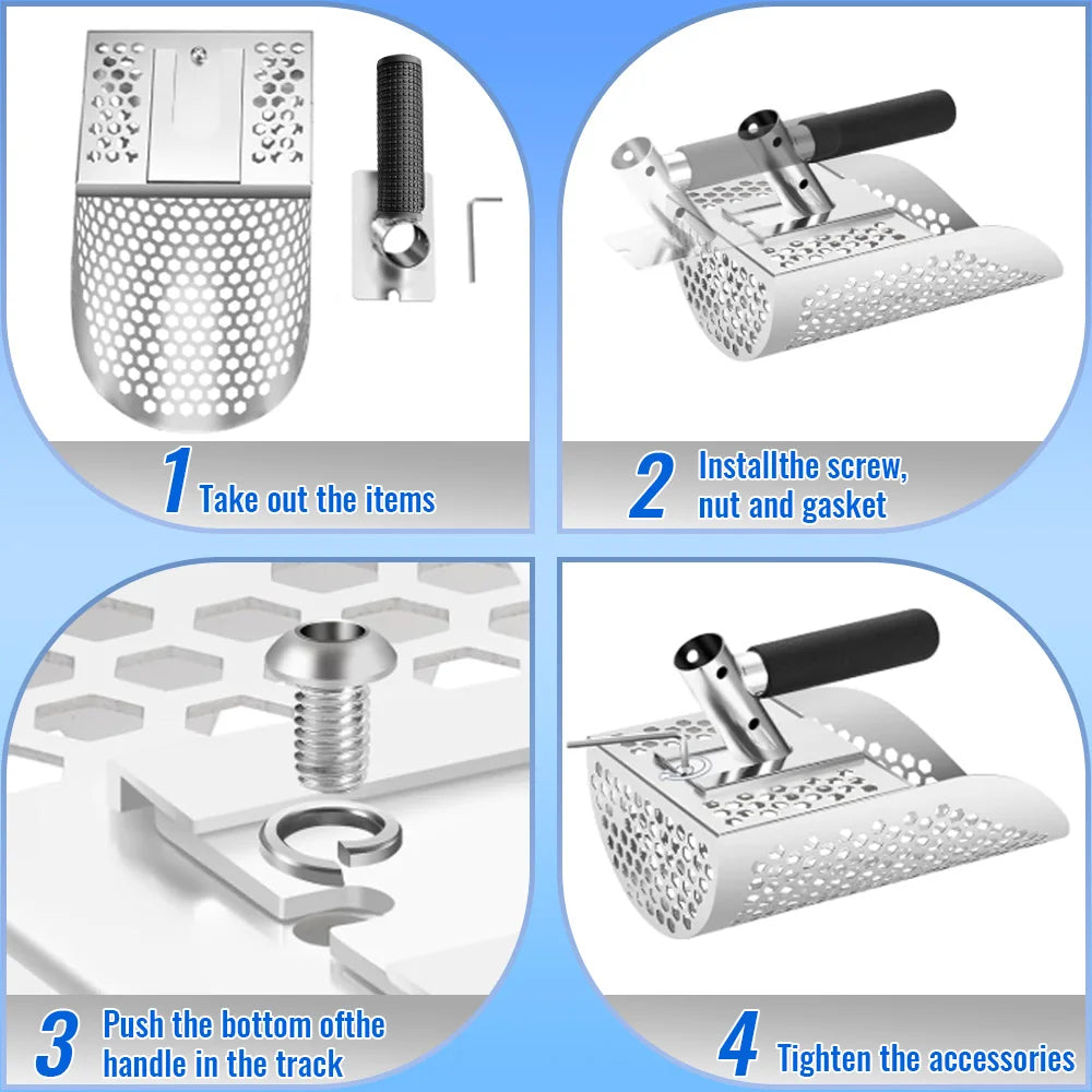 Portable Beach Sand Scoop Shovel Metal Detector &ndash; Durable