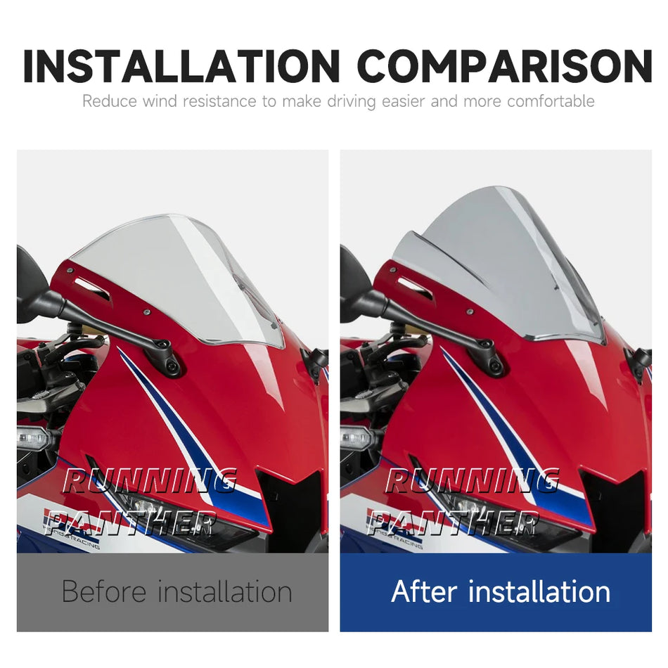 Etulasi akryyli Honda CBR600RR 2021-2025 varten