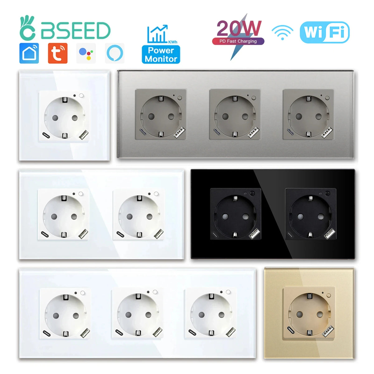 BSEED Smart Wifi Wall Socket