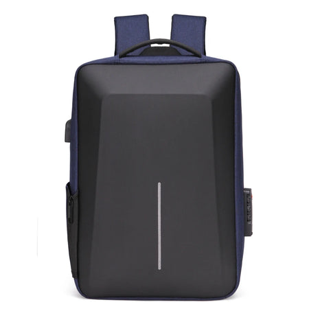 Men's Anti-Theft Backpack &ndash; High-Capacity Travel USB Charger Navy Blue